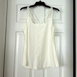 White cute cami flowing blouse